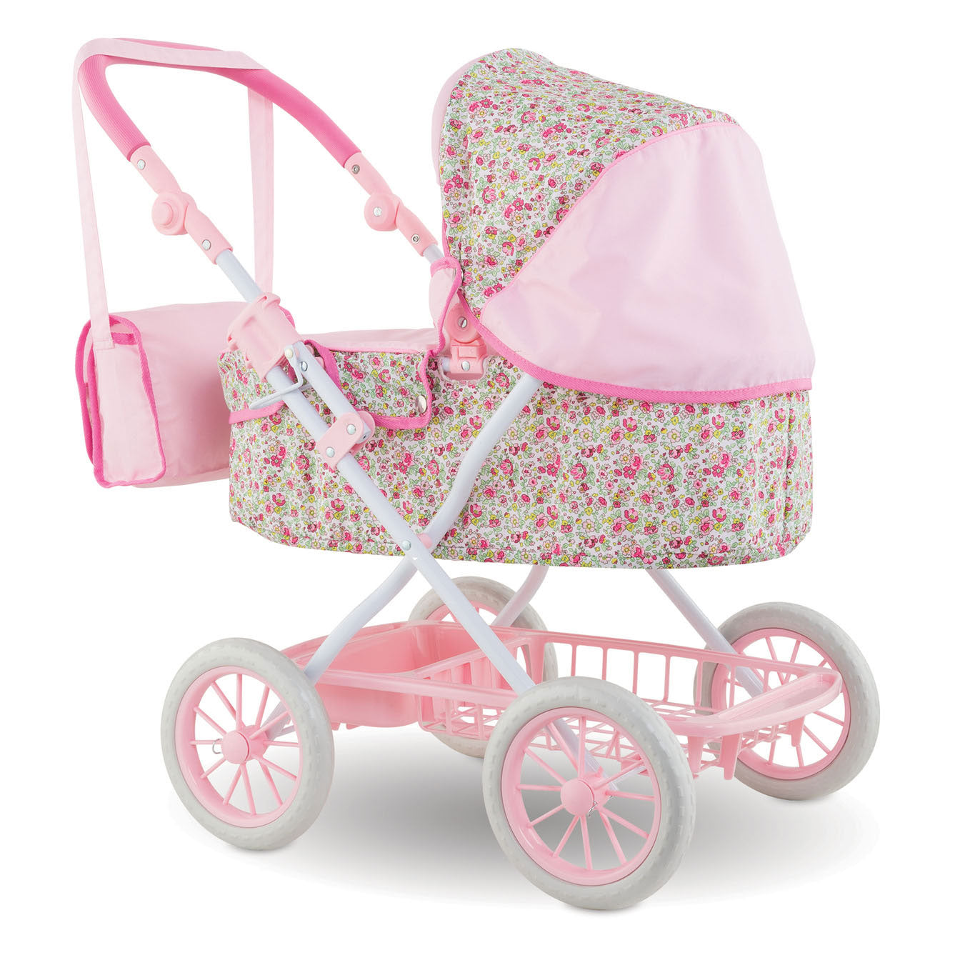 Floral Carriage Pram for 14 20 dolls Hobby and Toy Central