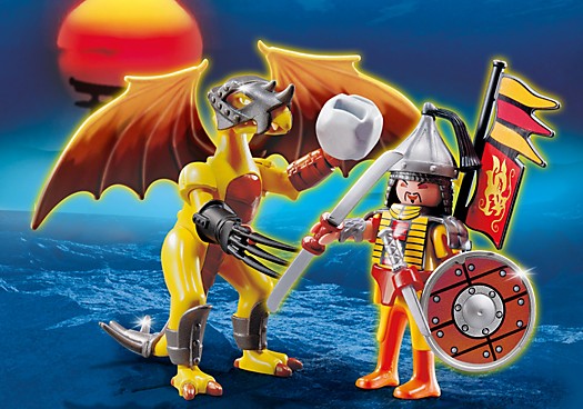 Playmobil - chevalier samourai et dragon