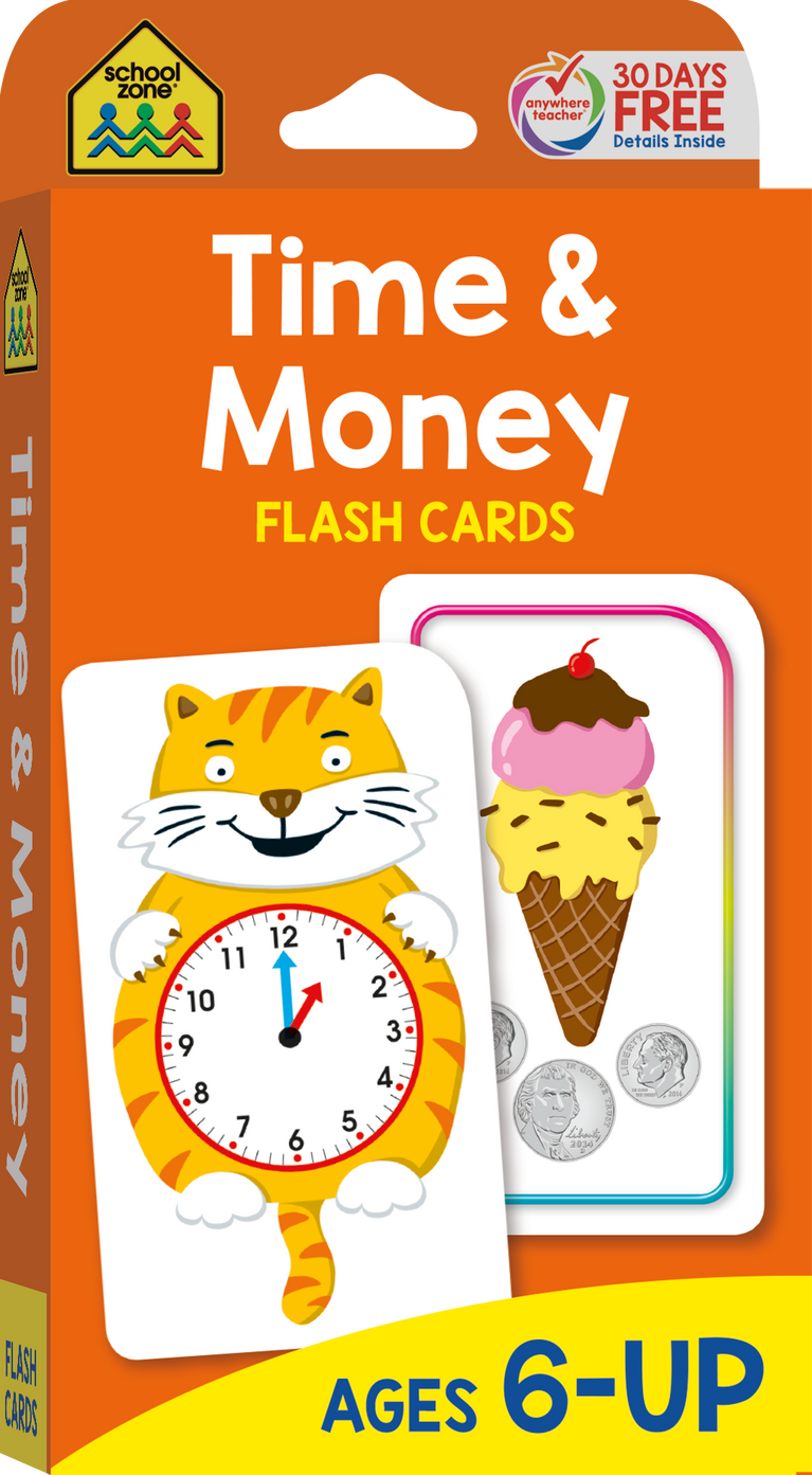 Time & Money Flash Cards