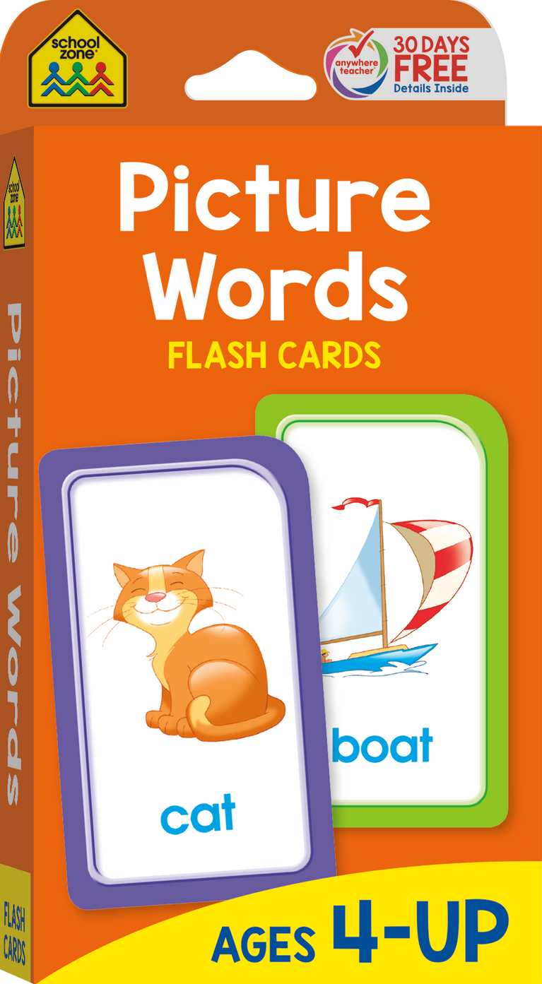 PICTURE WORDS FLASH CARDS AGES 4-6