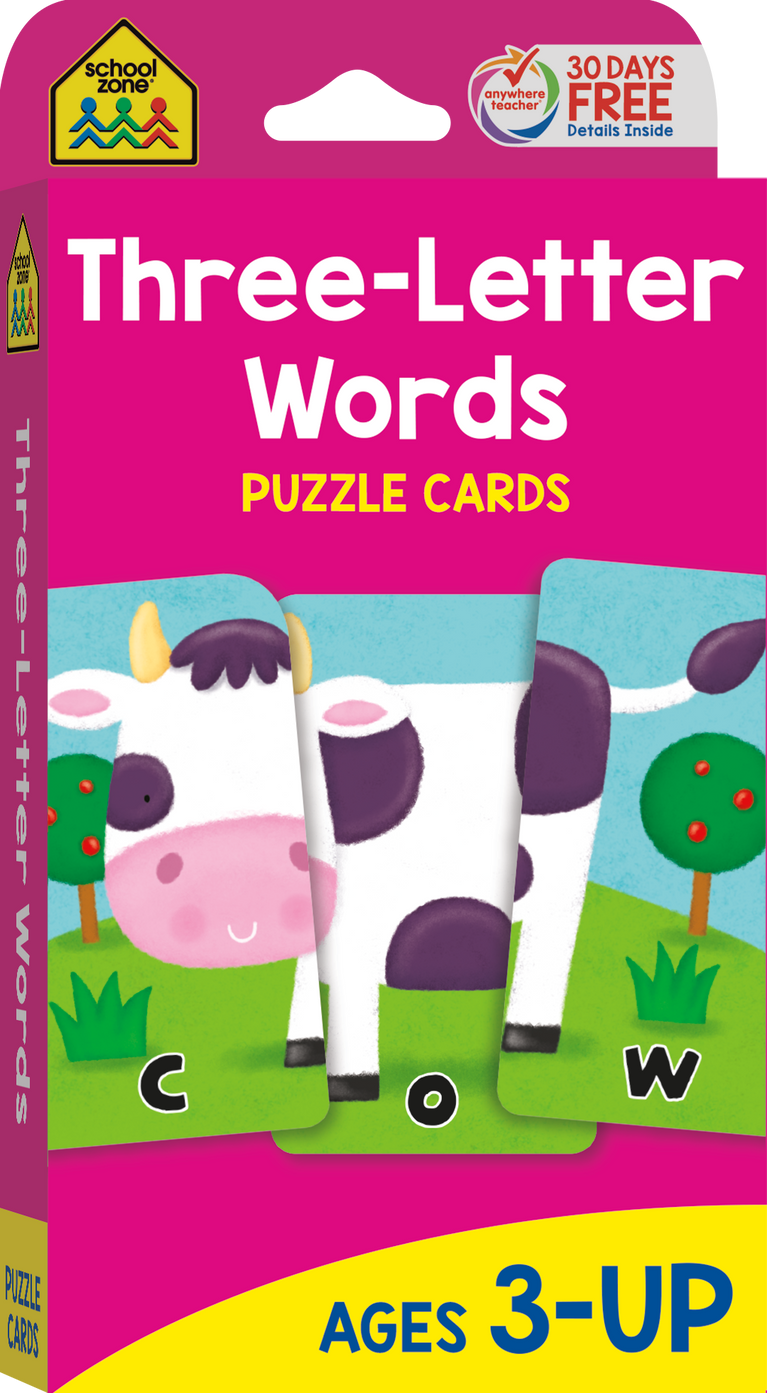 Three Letter Words Puzzle Cards 3+