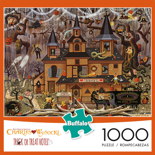 Charles Wysocki Trick or Treat Hotel 1000pc