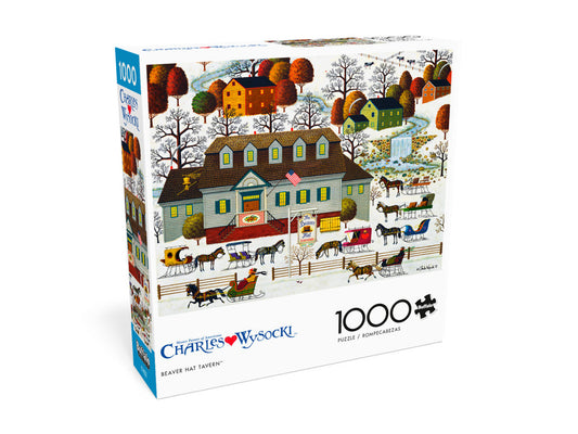 Charles Wysocki Beaver Hat Tavern 1000pc