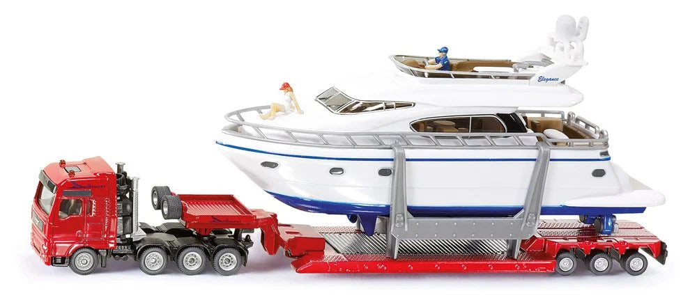 Siku Heavy Haulage Transporter with Yacht 1/87