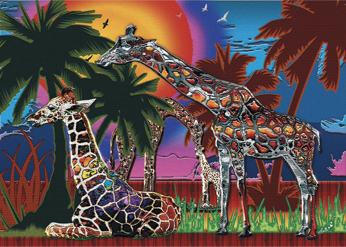 Rainbow Giraffes 1000pc