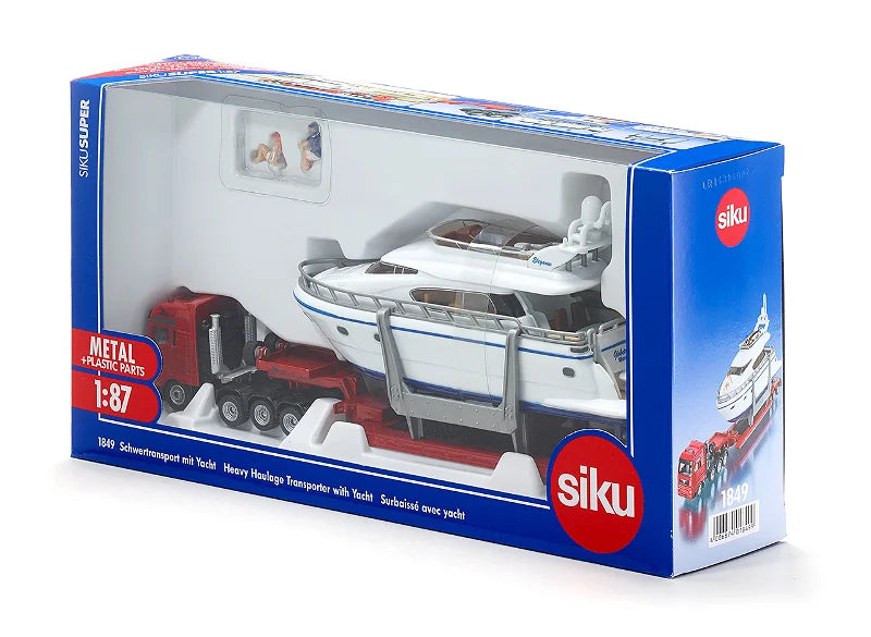 Siku Heavy Haulage Transporter with Yacht 1/87