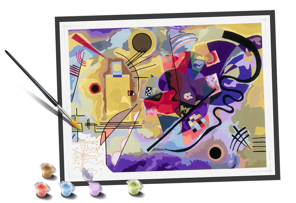 CreArt Kandinsky Yellow, Red, Blue 16X12"