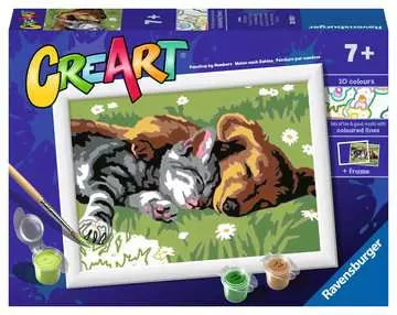 CreArt Sleeping Cat & Dog 7X5"