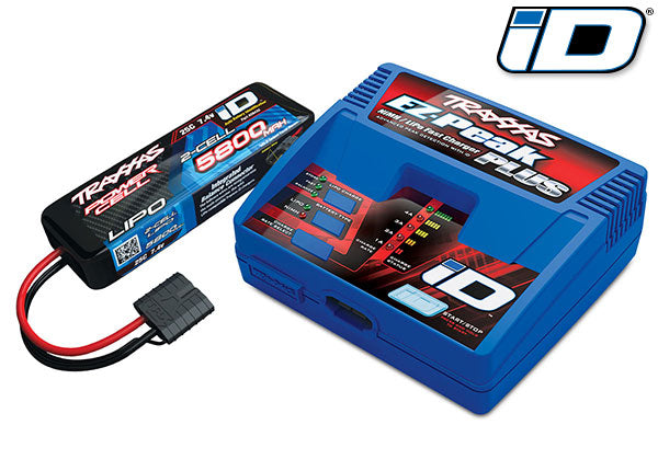 Traxxas EZ-Peak Multi-Chemistry Battery Charger with 1X5800mAh 7.4 2Cell 25C LiPo Battery