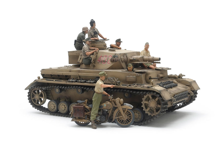 Panzer IV Ausf.F & Motorcycle N. Africa 1/35