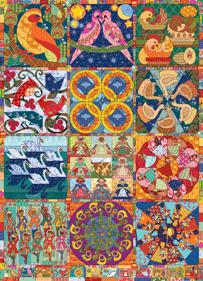 Twelve Days of Christmas Quilt 1000pc