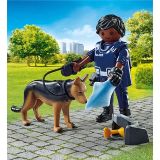 Policeman with Dog