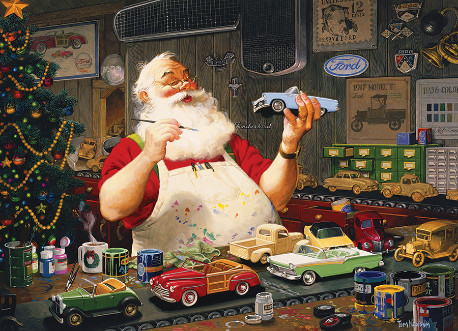 Santa Painting Cars 1000pc