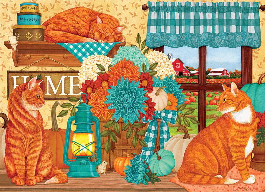 Pumpkin Patch Cats 500pc