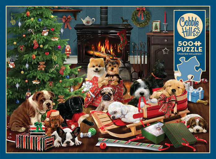 Christmas Puppies 500pc puzzle