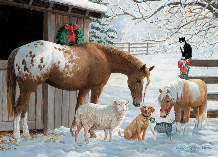 Winter Barnyard 350pc Family