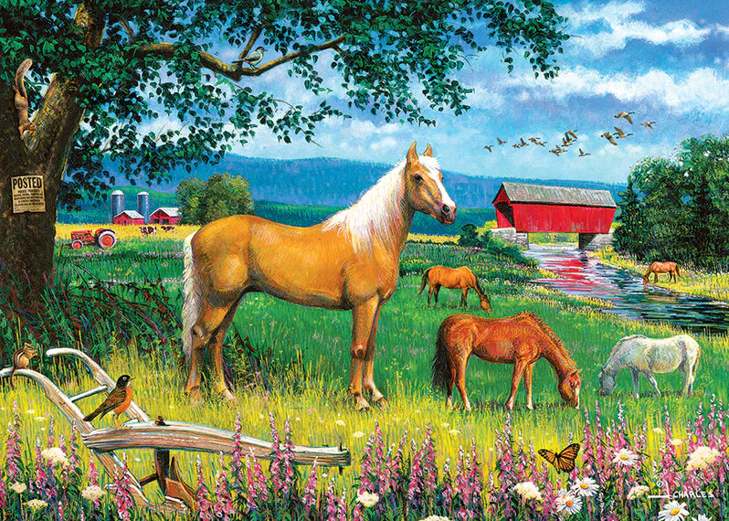 Horses in the Field 35pc tray puzzle