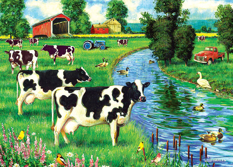 Cow Stream 35pc tray puzzle