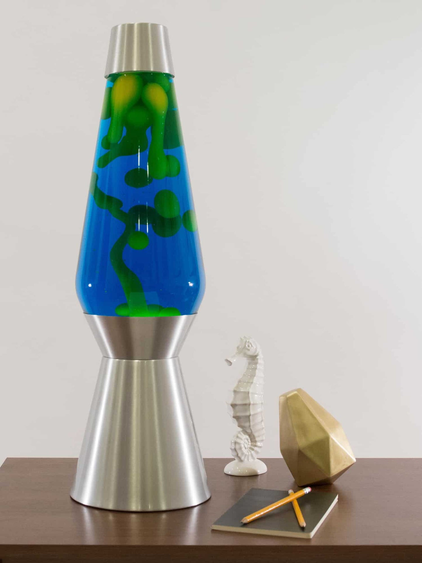 27" Lava Lamp Yellow/Blue/Silver