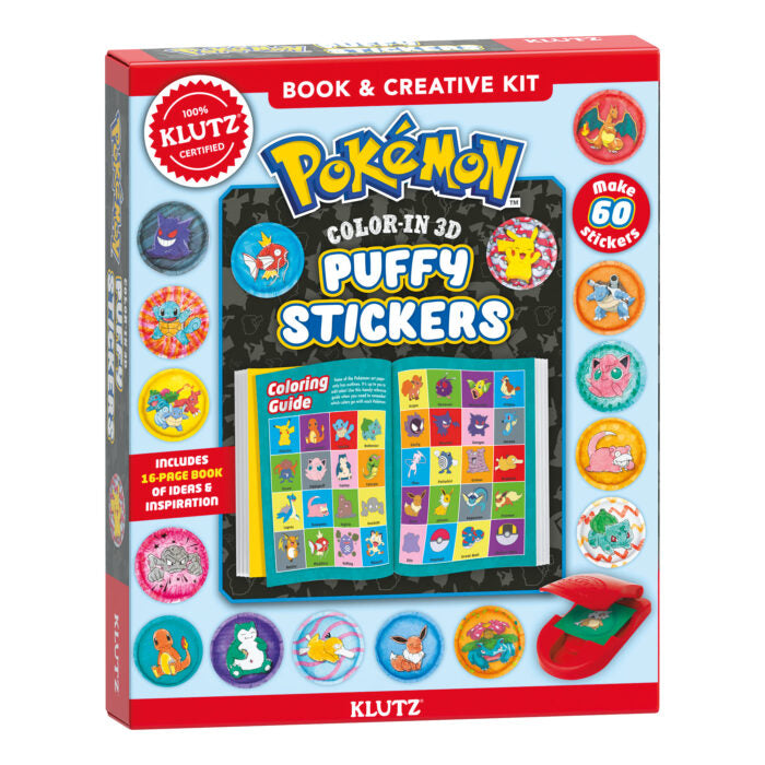 Klutz Pokemon Color-In 3D Puffy Stickers