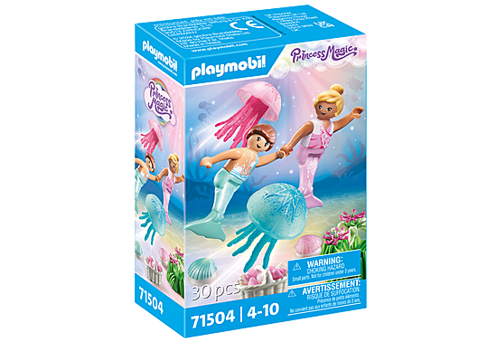 Princess Magic Mermaid Children with Jellyfish