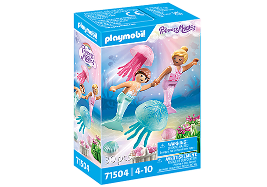 Princess Magic Mermaid Children with Jellyfish