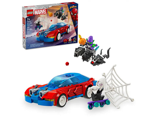 Marvel Spider-Man Race Car & Venom Green Goblin