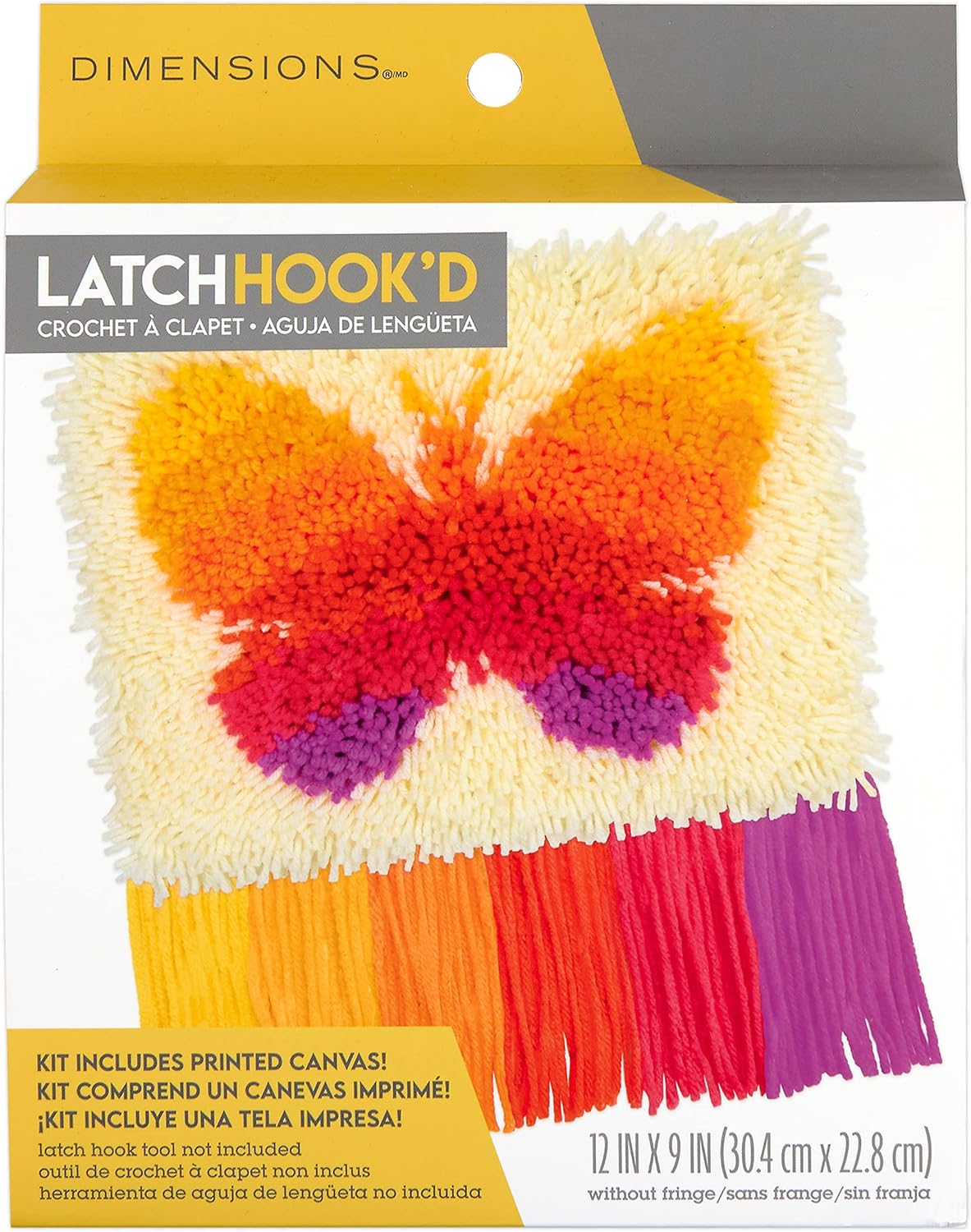 Butterfly Latch Hook Kit 12X9"