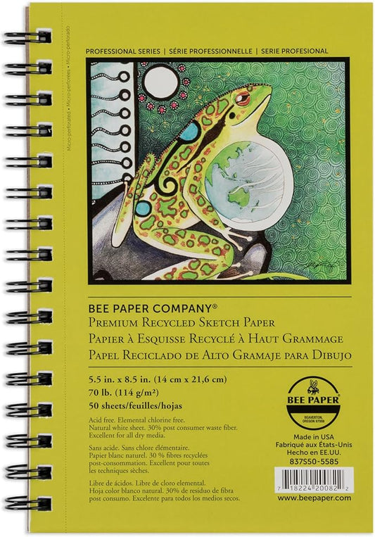 Bee Paper Premium Recycled Sketch Paper 5.5X8.5" 70lb 50 sheets