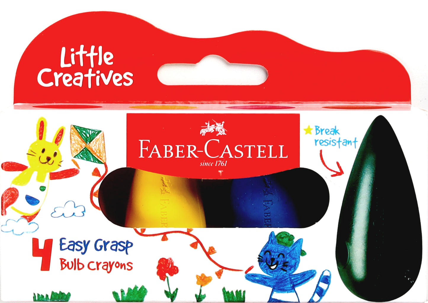 Little Creatives 4 Easy Grasp Bulb Crayons