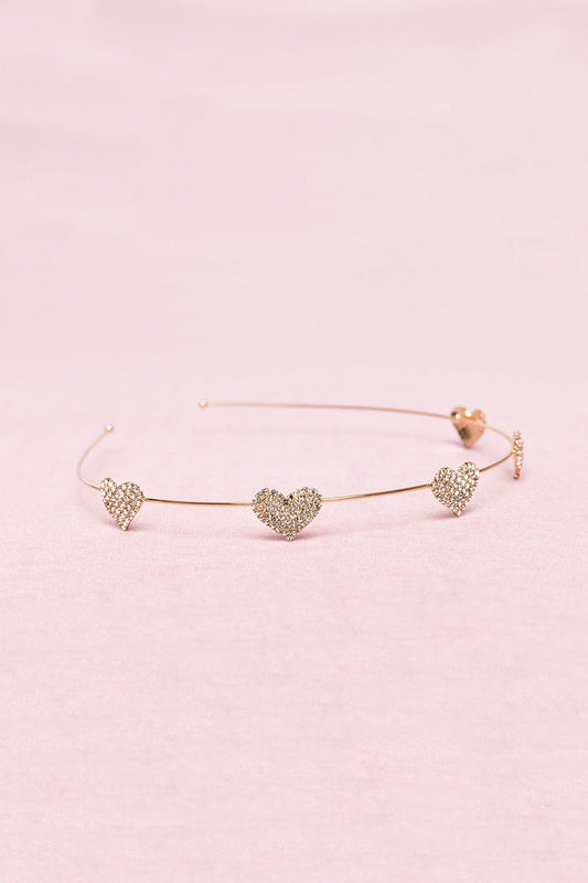 Boutique Rhinestone Heart Headband