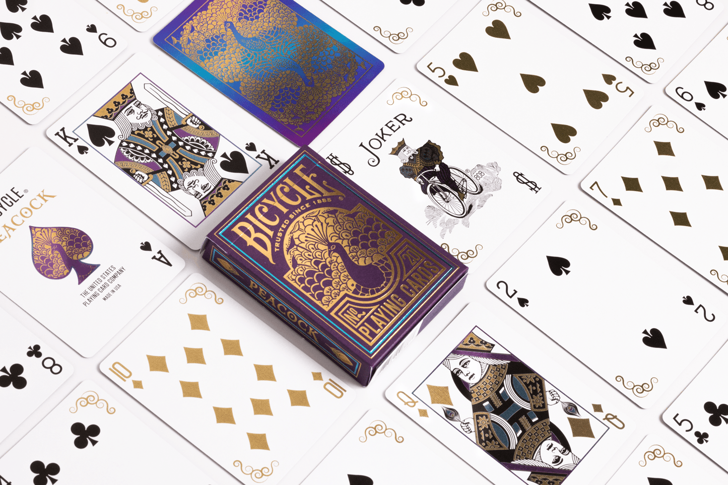 Bicycle Peacock Purple Playing Cards