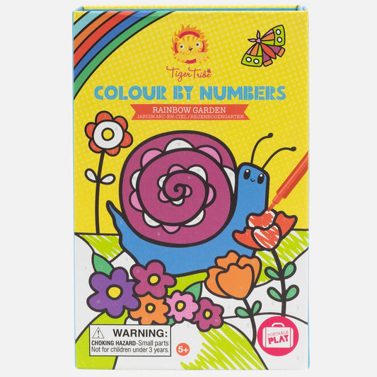 Colour By Number Rainbow Garden