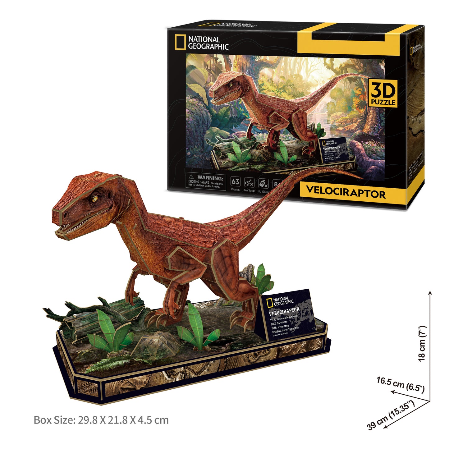 National Geographic Velociraptor 63pc