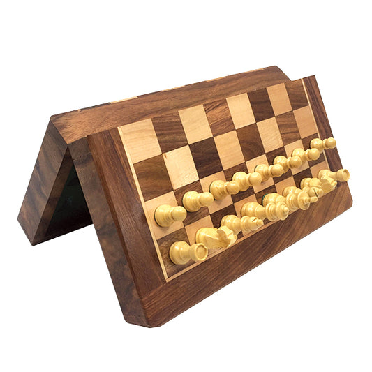 Folding Wooden Magnetic Chess Set 30cm