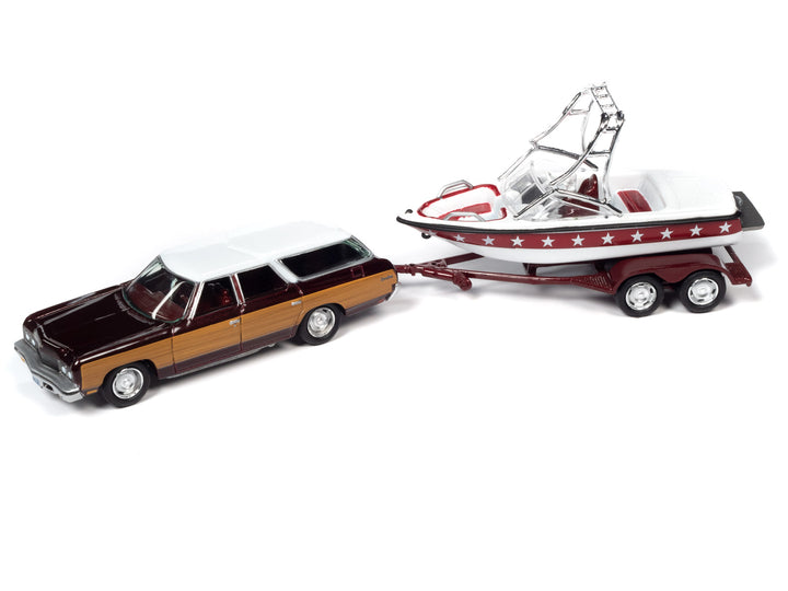 Chevy Caprice with Boat & Trailer 1973 1/64