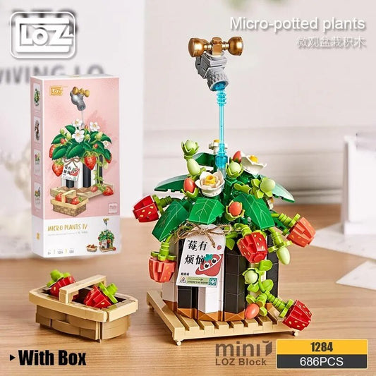 Loz Block Strawberry Bonsai Plant