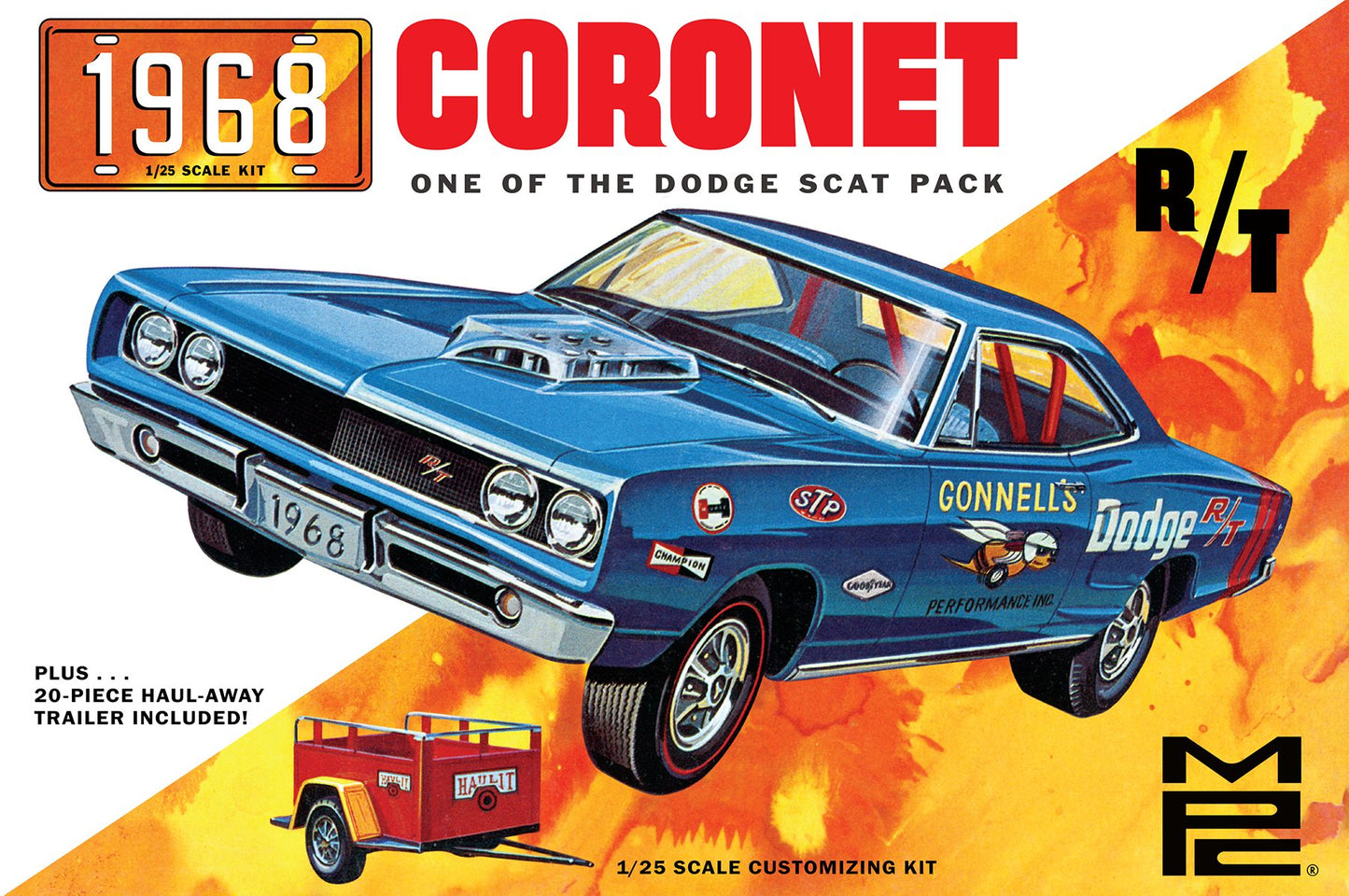 Dodge Cornet Hardtop with Trailer 1968 1/25