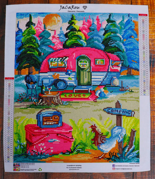 La Poule en Camping 16X20"