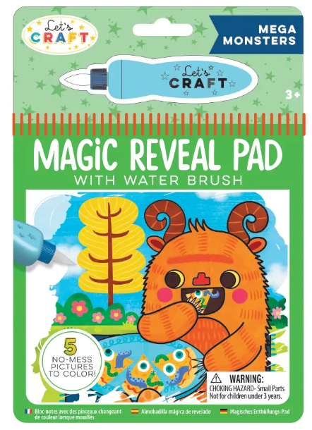 Magic Reveal Pad with Water Brush Mega Monsters