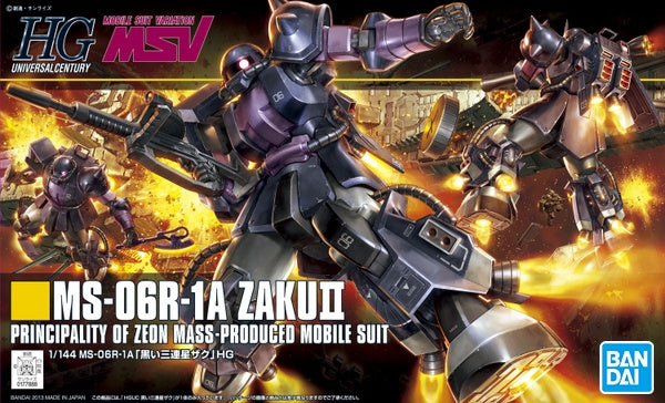 HGUC #151 MS-06R-1A Zaku II Black Tristars 1/144