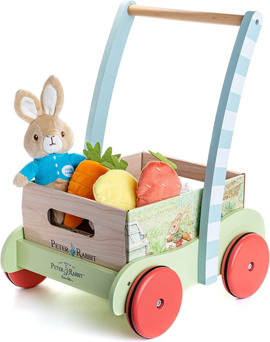 Beatrix Potter Wooden Garden Wagon and Veggie Playset