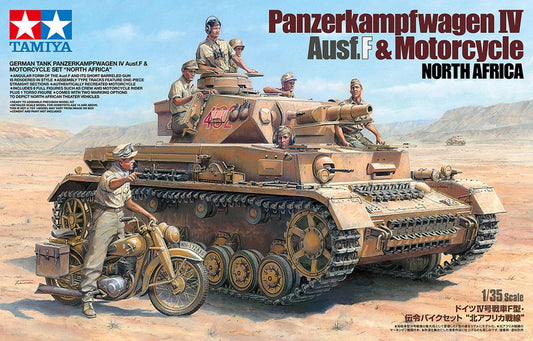 Panzer IV Ausf.F & Motorcycle N. Africa 1/35