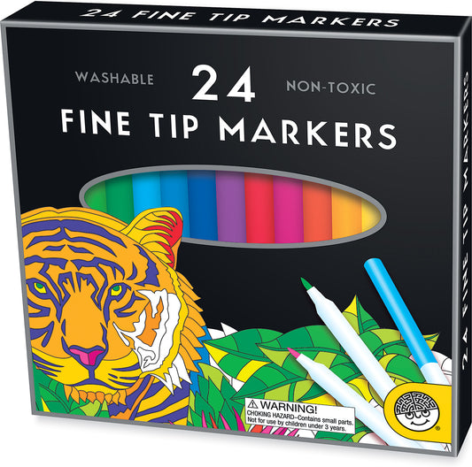 WASHABLE FINE TIP MARKERS (24)