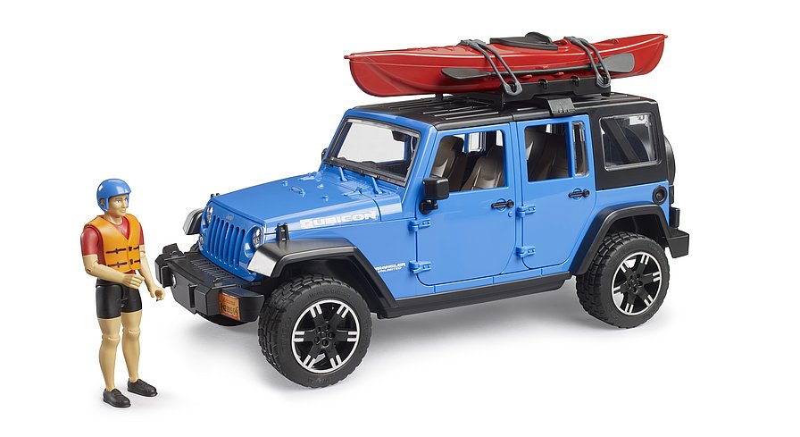 Jeep Wrangler Rubicon with Kayack and figure