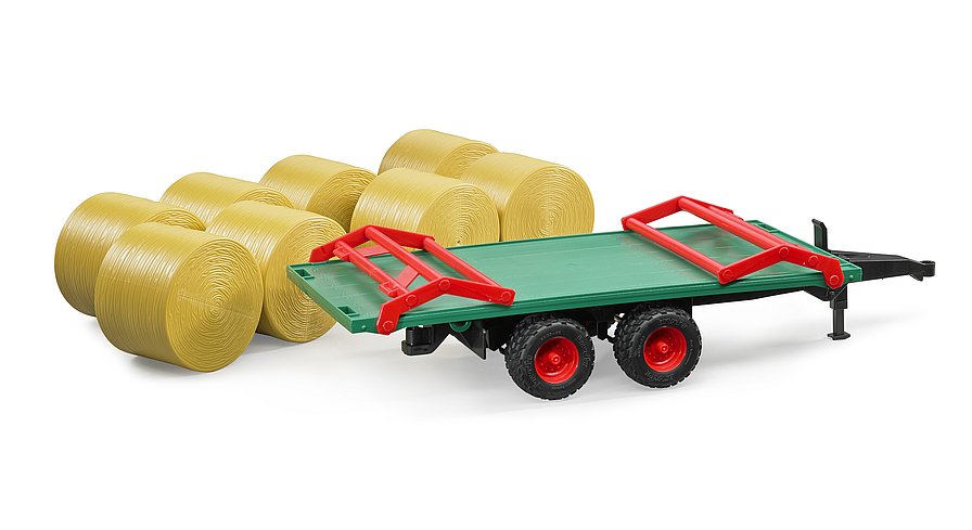 Bale Transport Trailer with Round Bales