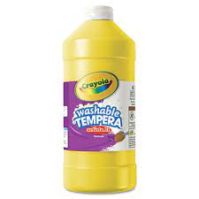 Washable Tempera non-toxic 32 fl oz. Yellow