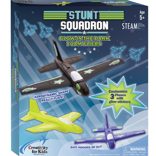 Stunt Squadron Glow-in-the Dark Foam Fliers