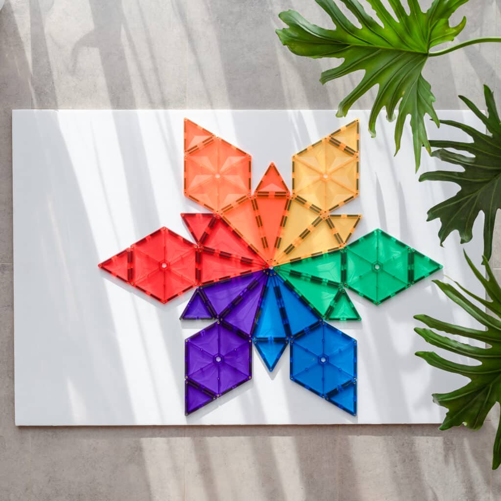 Connetix Rainbow Geometry Pack 30pc Magnetic Tiles