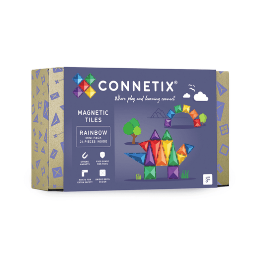 Connetix Rainbow Mini Pack 24pc Magnetic Tiles